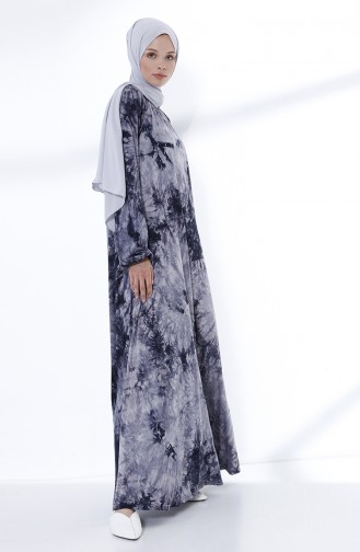 Dunkelblau Hijab Kleider 5030-05