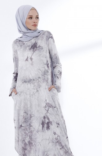 فستان رمادي 5028-02