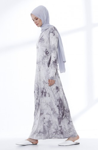 Gray Hijab Dress 5028-02
