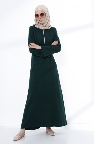 Smaragdgrün Hijab Kleider 5031-01