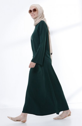 Emerald Green Hijab Dress 5044-10