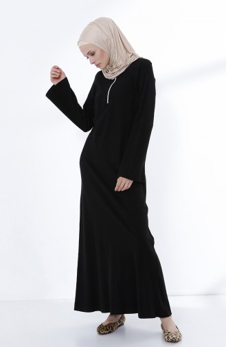 Kleid mit Reissverschluss 5044-09 Schwarz 5044-09