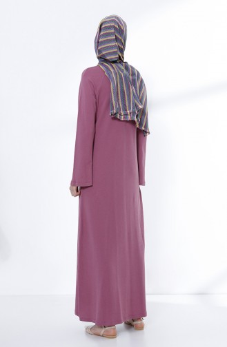 Beige-Rose Hijab Kleider 5031-04