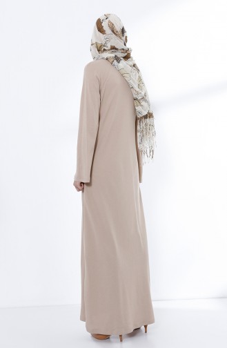 Beige İslamitische Jurk 5044-06