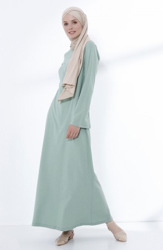 Zippered Knit Dress 5044-03 Green 5044-03