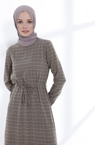 Brown Hijab Dress 5032-02