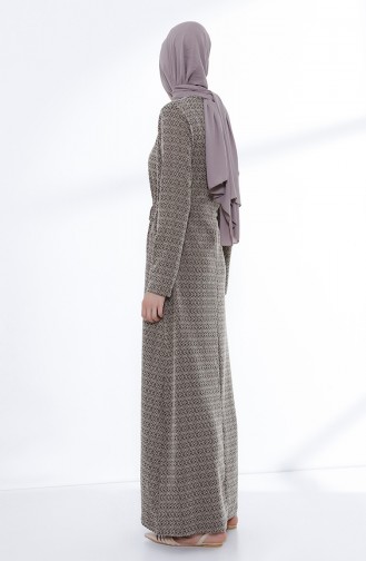 Brown Hijab Dress 5032-02