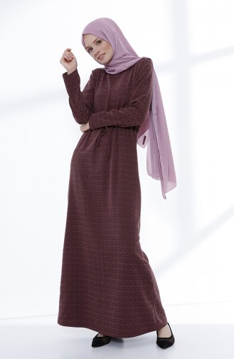 Plum Hijab Dress 5032-03