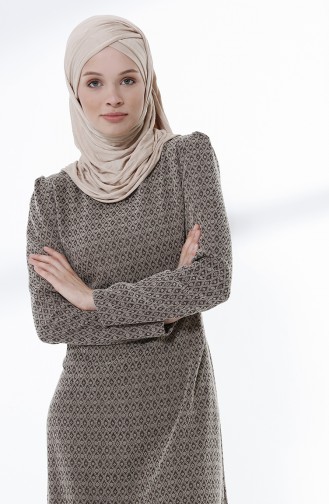 Braun Hijab Kleider 5033-02