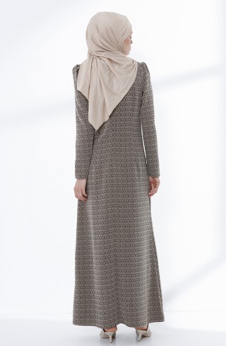 Brown Hijab Dress 5033-02