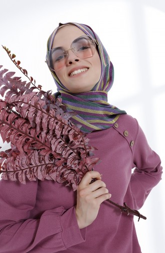 Robe Hijab Rose Pâle 5034-01