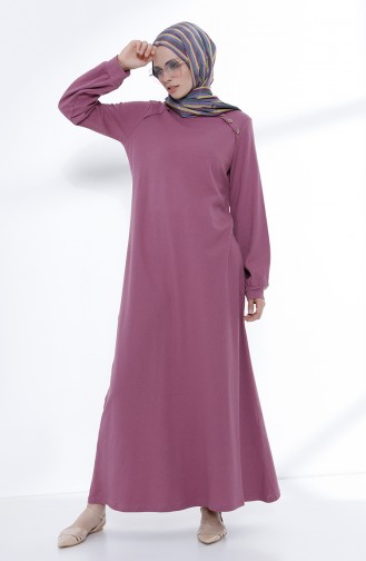 Beige-Rose Hijab Kleider 5034-01