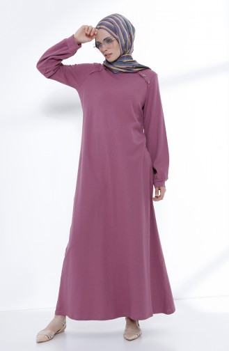 Beige-Rose Hijab Kleider 5047-10