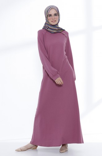 Robe Hijab Rose Pâle 5034-01