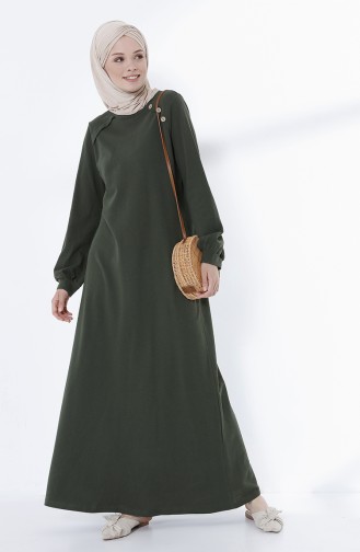 Khaki Hijab Kleider 5034-02