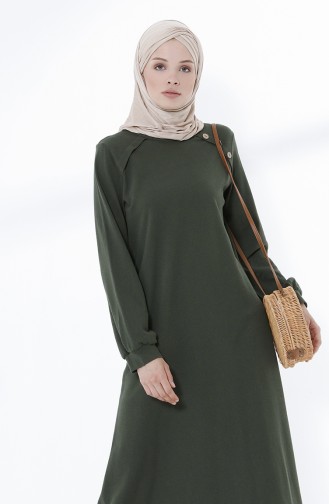 Khaki Hijab Dress 5034-02