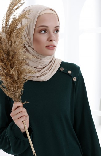 Smaragdgrün Hijab Kleider 5047-08