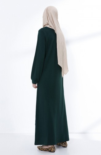 Smaragdgrün Hijab Kleider 5047-08