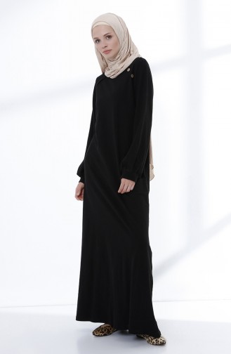 Black Hijab Dress 5047-06