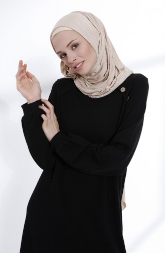 Black Hijab Dress 5047-06