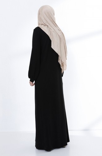 Black Hijab Dress 5047-06