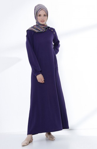 Purple Hijab Dress 5034-06