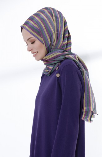 Lila Hijab Kleider 5047-05