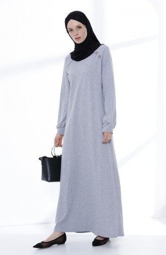 Gray Hijab Dress 5034-08