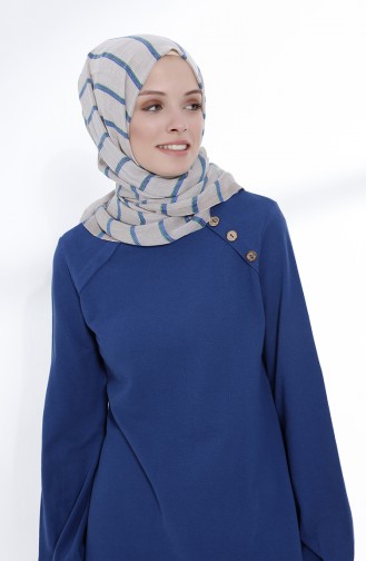 Indigo Hijab Dress 5047-02