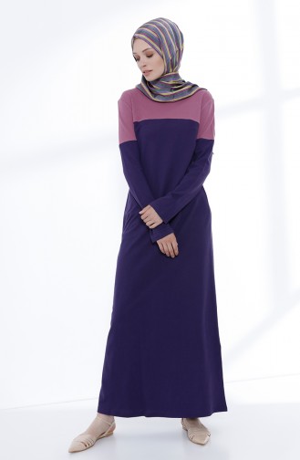 Purple Hijab Dress 5035-01