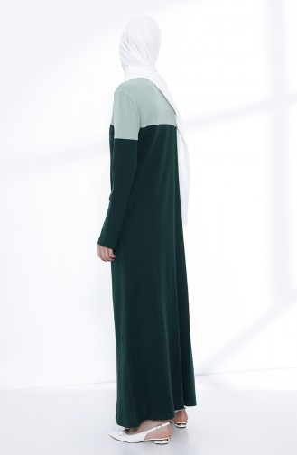 Emerald Green Hijab Dress 5035-02