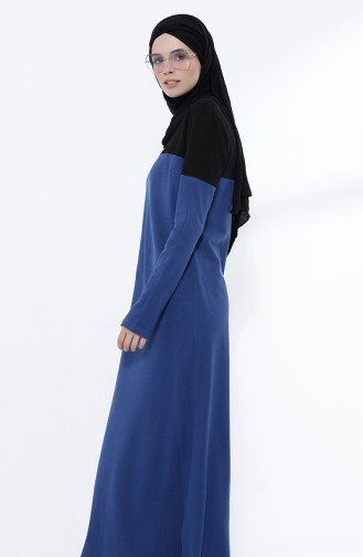 Schwarz Hijab Kleider 5035-05