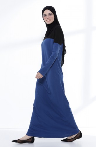Schwarz Hijab Kleider 5035-05