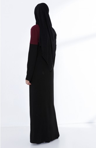 Schwarz Hijab Kleider 5035-07