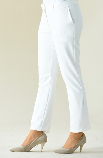 Pantalon avec Poches 20005-03 Blanc 20005-03