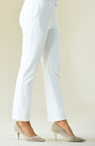 Pantalon avec Poches 20005-03 Blanc 20005-03