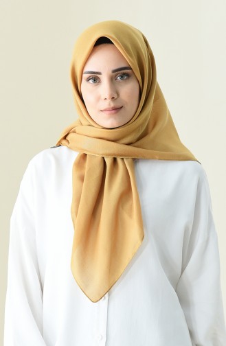 Cottony Bright Square Scarf Mustard color 13101-07