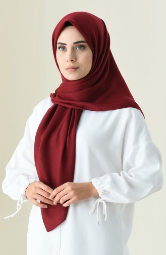 Alisya Pamuksu Kare Eşarp 13105-12 Bordo