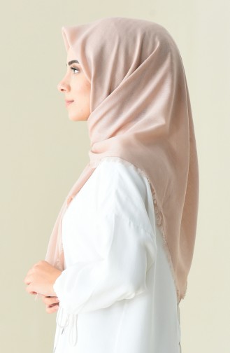 Gemustertes Baumwolles Kopftuch 13106-05 Beige 13106-05