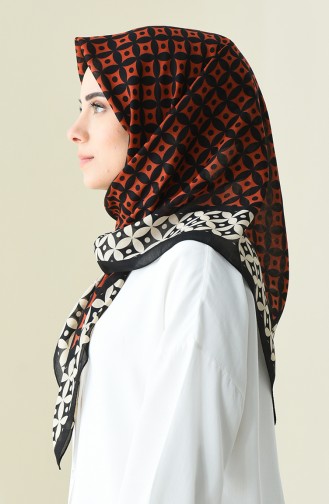 Red Patterned Cotton Scarf 901528-05