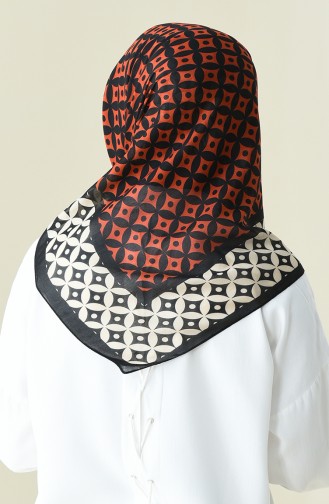 Red Patterned Cotton Scarf 901528-05