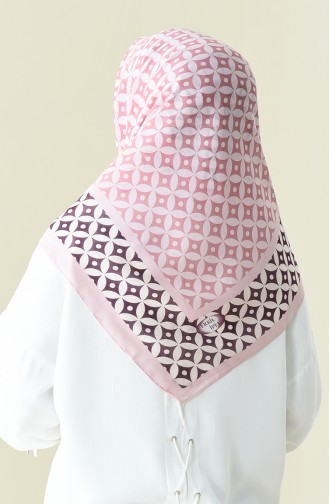 Powder color Patterned Cotton Scarf 901528-10