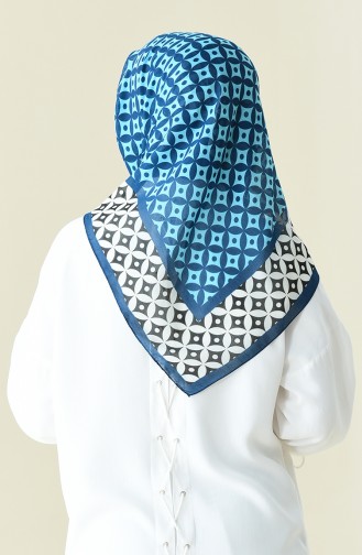 Oily color patterned cotton scarf 901528-15