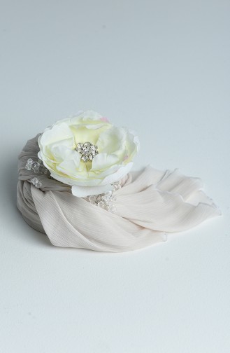 Creme Brauthaarschmuck 1