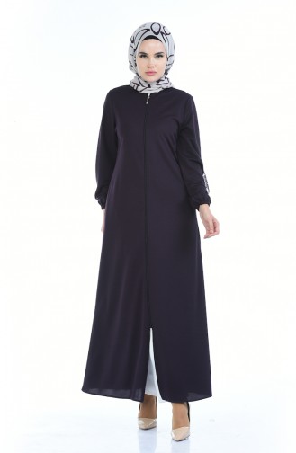 Abaya mit Gumm 6666A-03 Lila 6666A-03