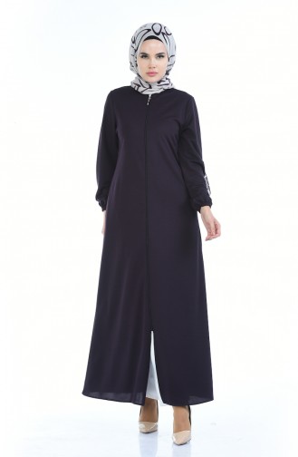 Purple Abaya 6666A-03