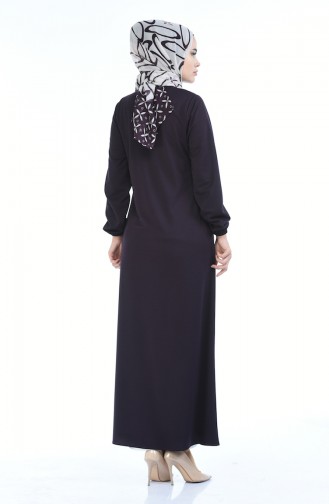 Abaya mit Gumm 6666A-03 Lila 6666A-03