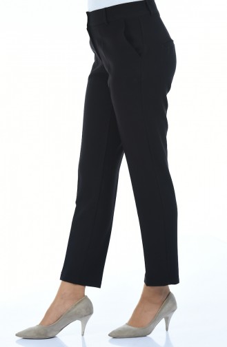 Straight Leg Pants with Pockets 5176-04 Black 5176-04