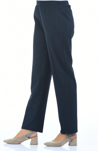 Pantalon Taille élastique 2105A-01 Bleu Marine 2105A-01