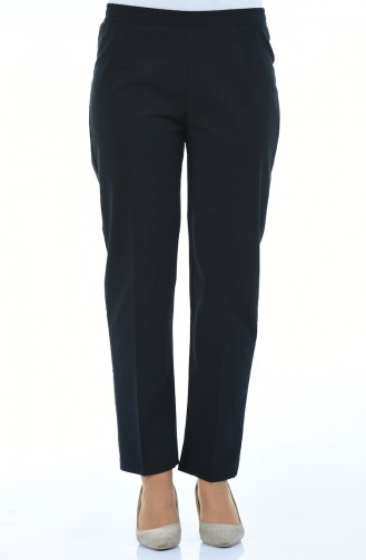 Pantalon Taille élastique 2112A-02 Noir 2112A-02